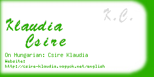 klaudia csire business card